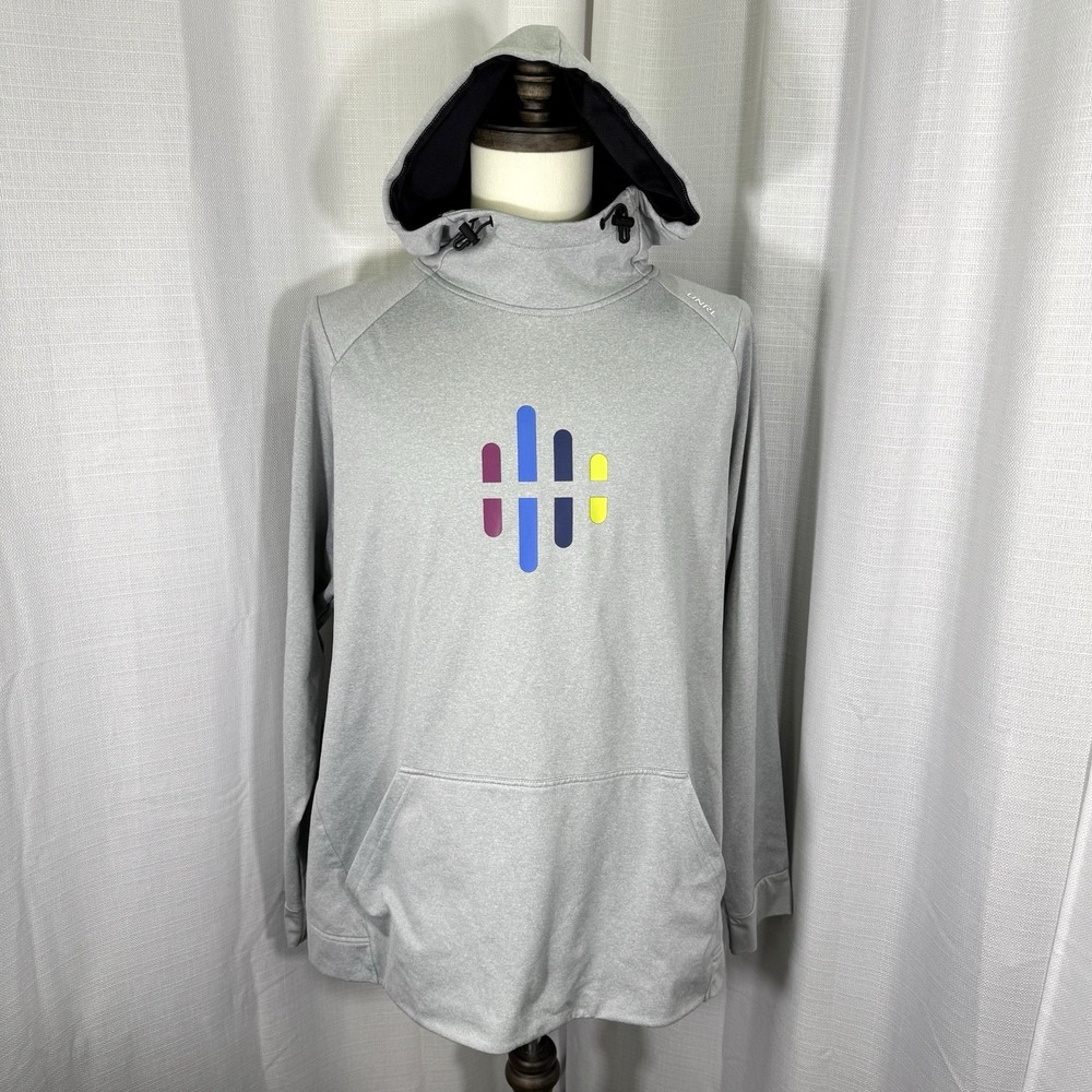 UNRL Crossover II Hoodie‎ Performance Sweatshirt Hooded Grey NMDP Men's XXL